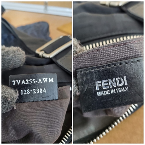 Fendi Black Zucca Front Zip Flat Messenger Bag - Picture 3 of 11